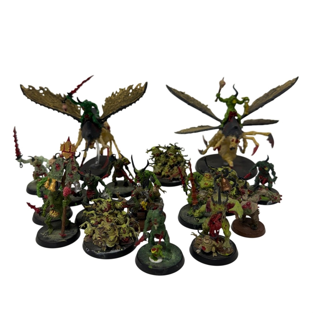 Warhammer Age of Sigmar Maggotkin of Nurgle Painted Army Lot Plaguebearers Drone